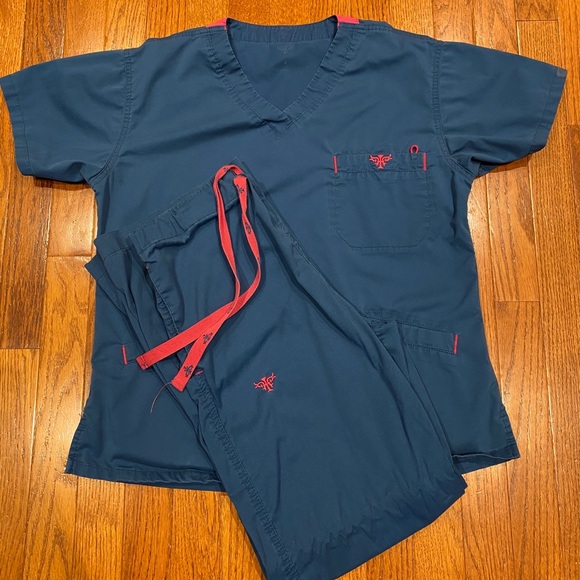 Med Couture Other Caribbean Blue Med Couture Scrub Set Poshmark